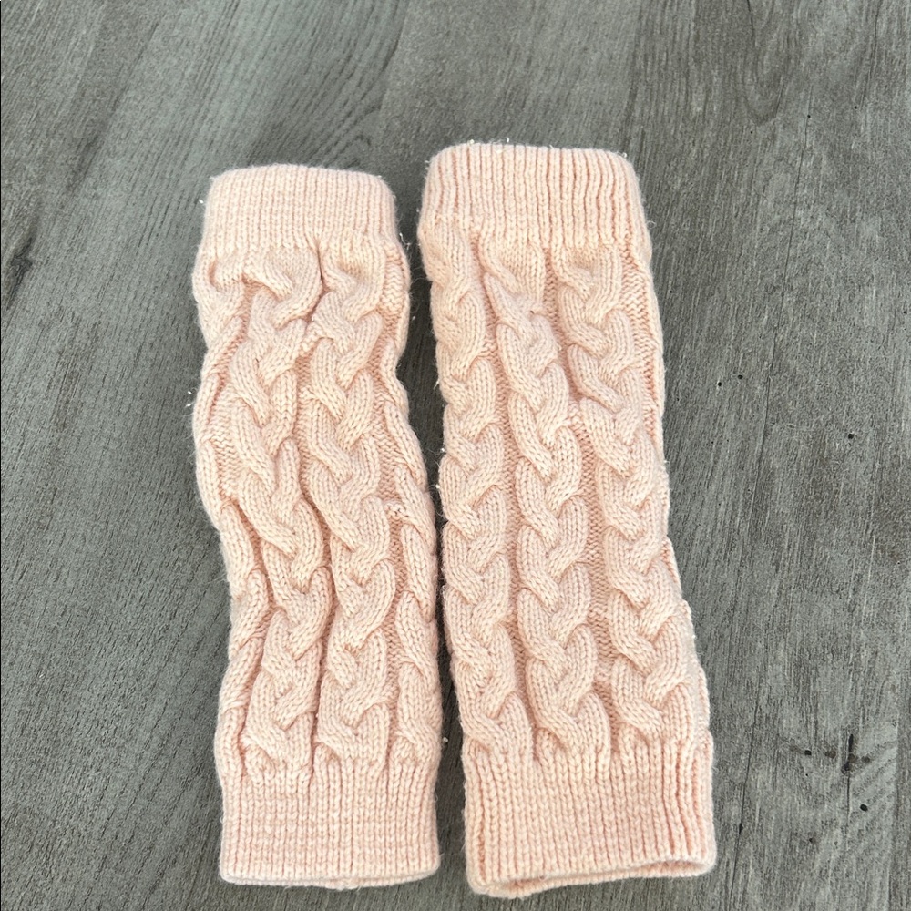 Cat & Jack Pink Cable Knit Leg Warmers